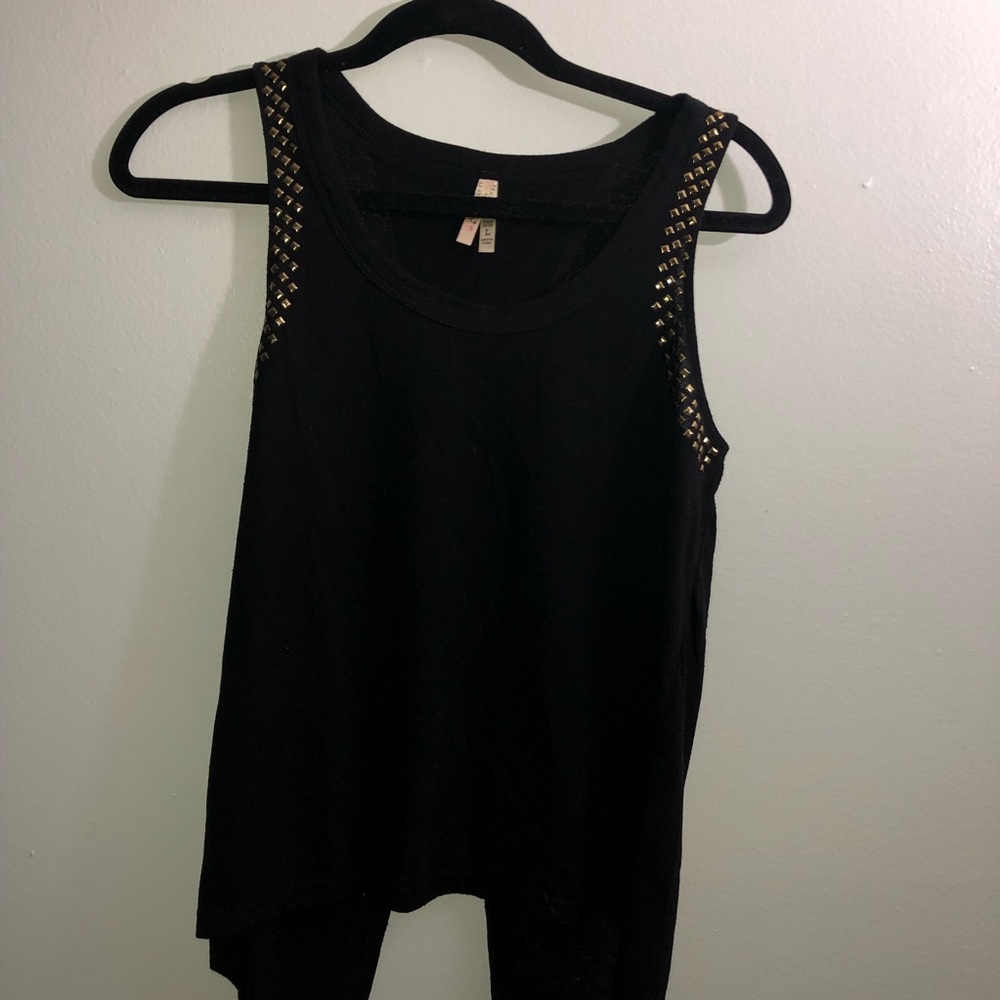 Black studded top
